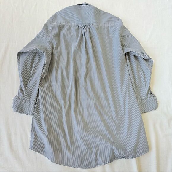 Wanderlust Womens Shirt Dress Longsleeve Button Pocket Striped Casual Resort S - Picture 4 of 4